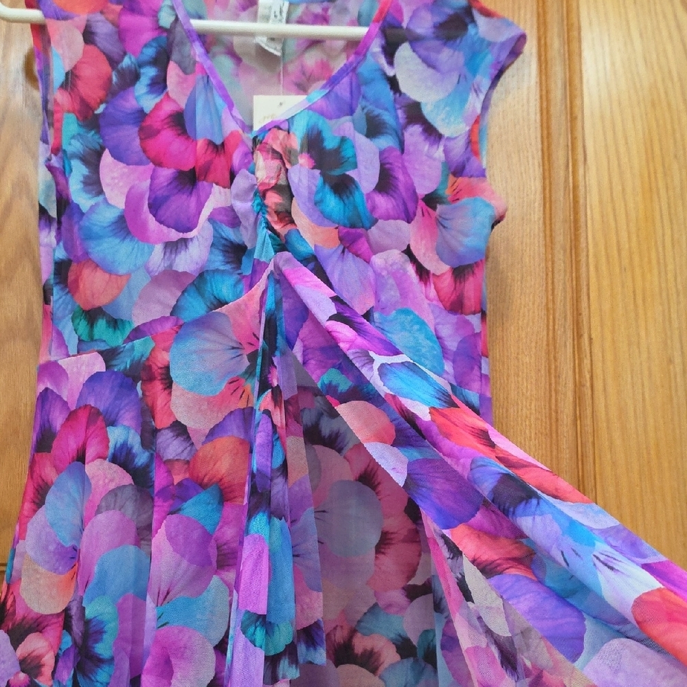 Profile by Gottex by Women's Hankerchief Hem Tunic Swimsuit Cover-up, L, NWT - Picture 15 of 16